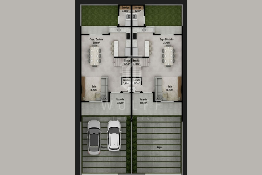 JD1347 -  Sobrado Triplex com Piscina  