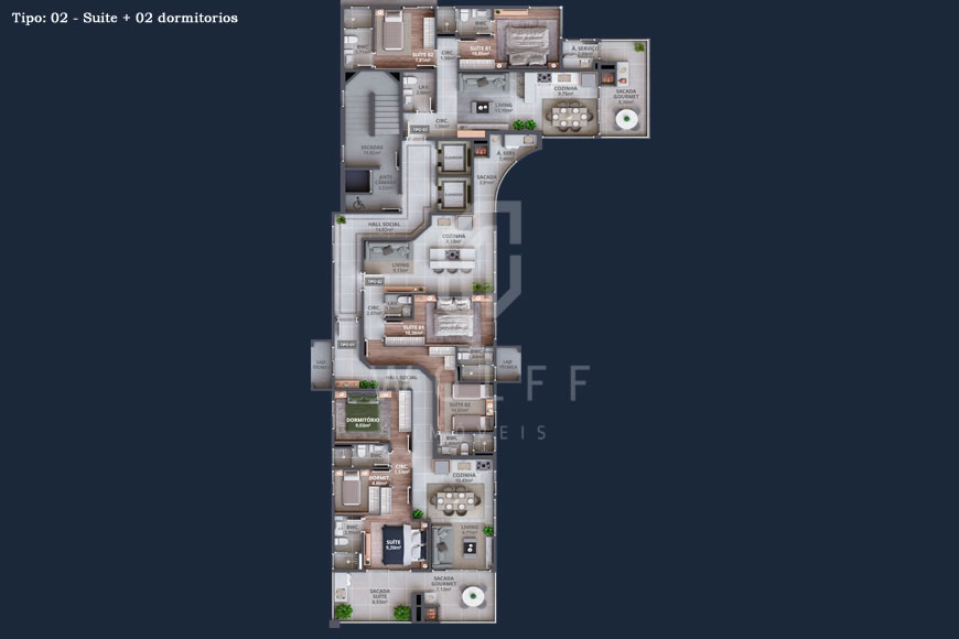 JD1348 - Brisa Residence - Apartamentos a 80m da Praia