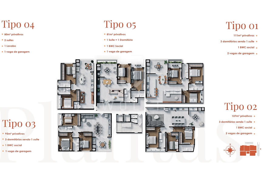 JD1352 - Cartagena Residencial - Apartamentos a 150m da Praia 