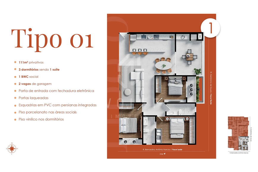 JD1352 - Cartagena Residencial - Apartamentos a 150m da Praia 