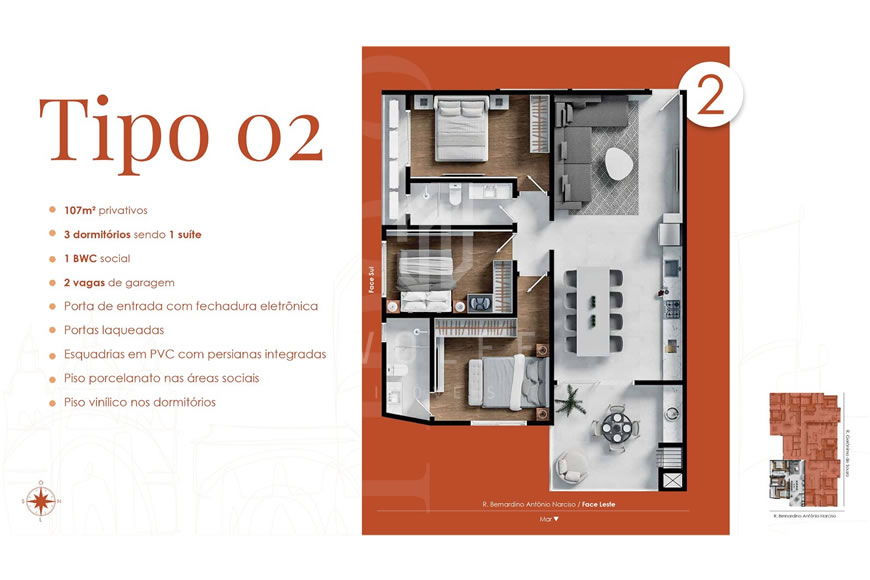 JD1352 - Cartagena Residencial - Apartamentos a 150m da Praia 