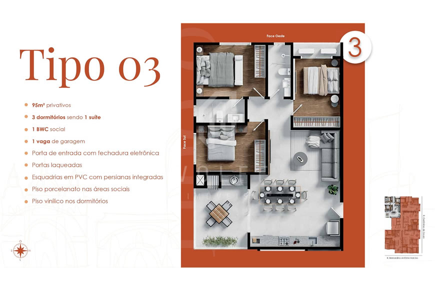 JD1352 - Cartagena Residencial - Apartamentos a 150m da Praia 