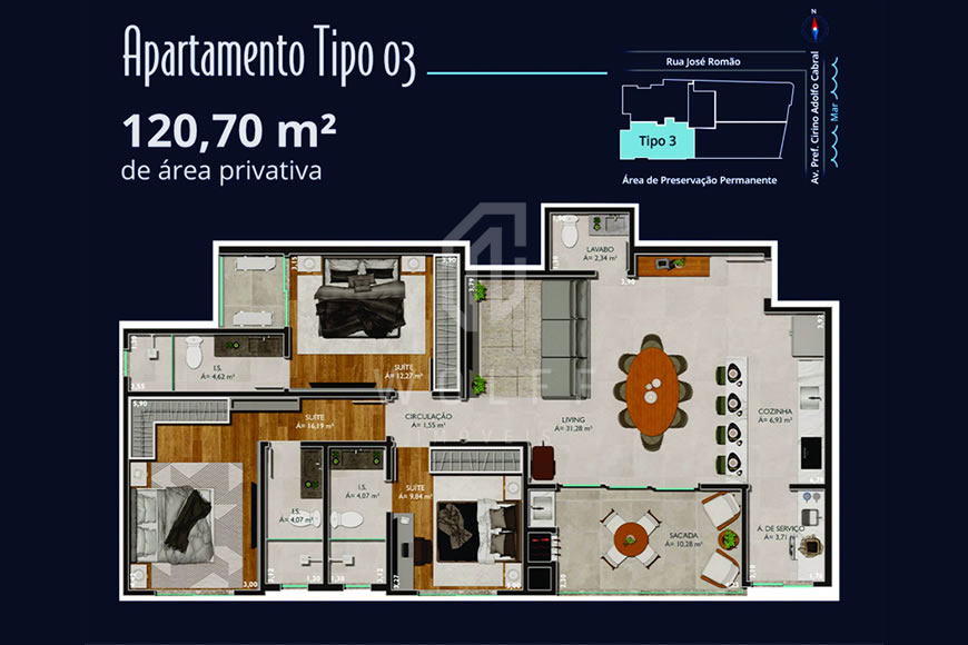 JD1353 - Ilha de San Blás - Apartamento Frente Mar