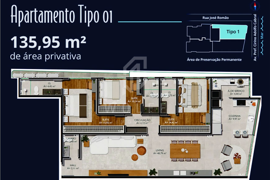 JD1353 - Ilha de San Blás - Apartamento Frente Mar