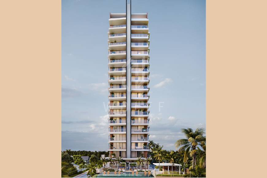 JD1355 - Sunrise Tower - Apartamento Sofisticado com Vista para o Mar