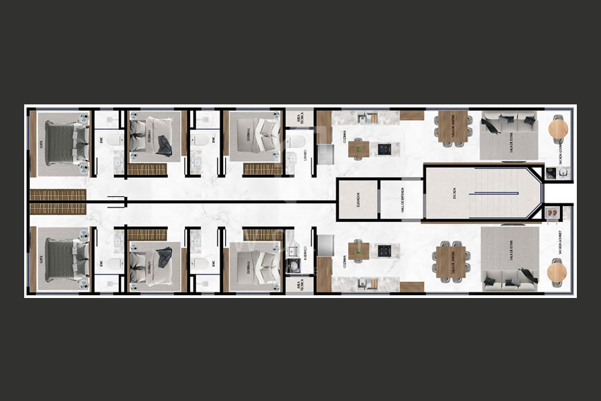 JD1360 - Apartamentos a 280 metros da Praia