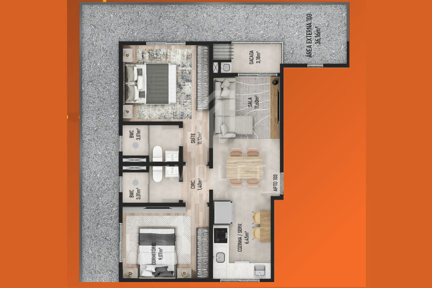 JD1367 - Apartamentos Exclusivos em Itajubá 
