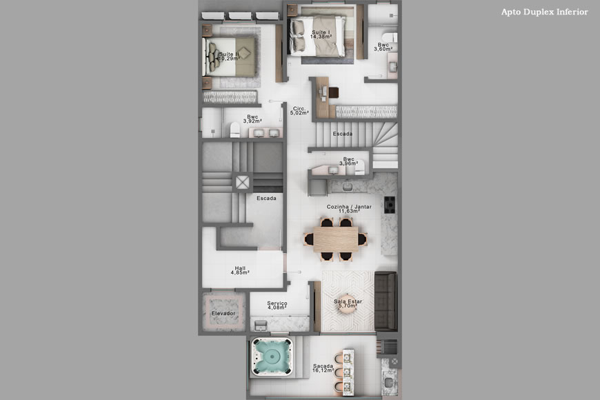 JD1378 - Grant View - Apartamentos com Vista Mar em Itajuba