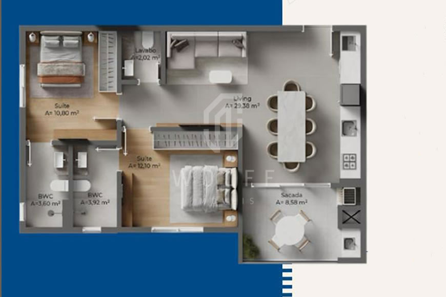 JD1380 - Ametisst Tower - Apartamentos Frente Mar