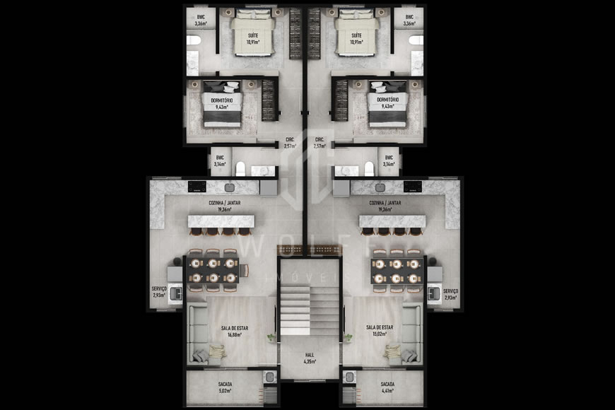 JD1385 - Apartamentos com Padrão de Acabamento Diferenciado