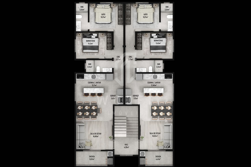 JD1385 - Apartamentos com Padrão de Acabamento Diferenciado