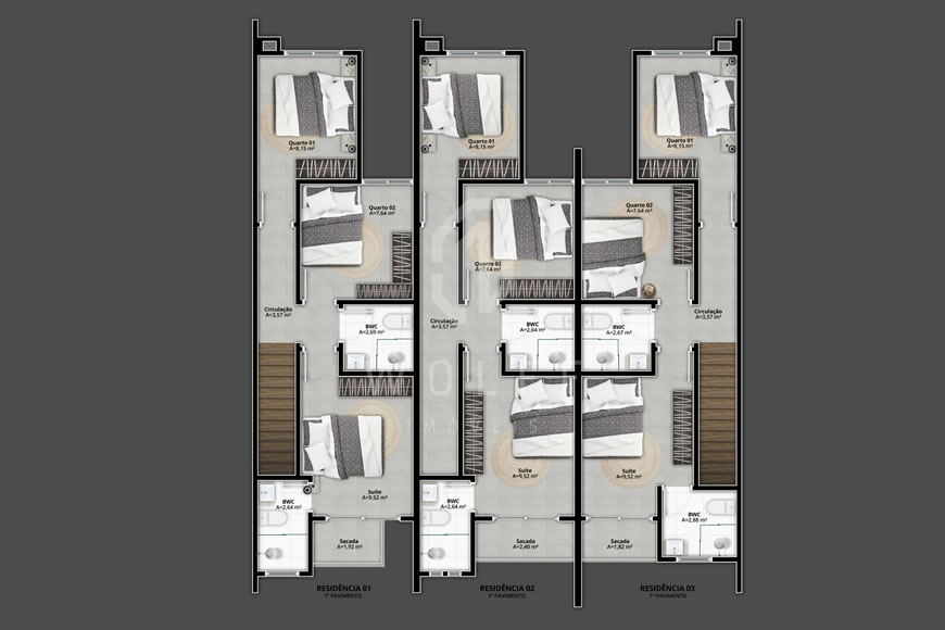JD1401 - Sobrado Geminado com Ótimo Padrão de Acabamento