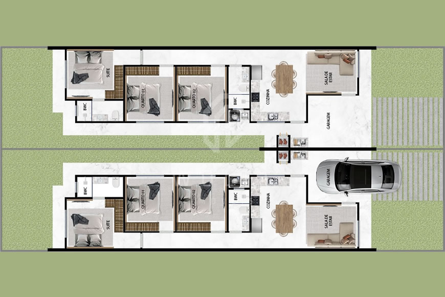 JD1412 - Casas Geminadas com Ótimo Padrão de Acabamento