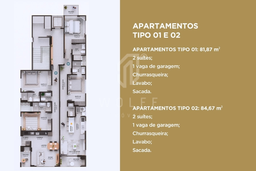 JD1415 - Apartamentos a apenas 100m da Praia