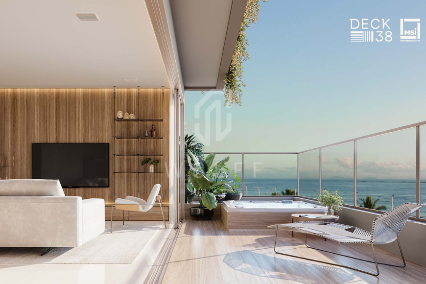 JD1423 - Deck 38 - Apartamentos Frente Mar na Praia do Tabuleiro