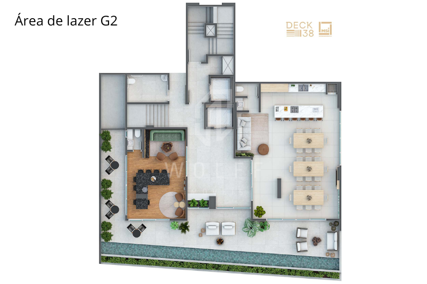 JD1423 - Deck 38 - Apartamentos Frente Mar na Praia do Tabuleiro