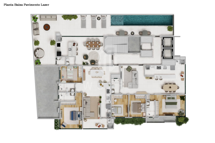 JD1429 - Apartamentos no Centro a 380 metros da praia