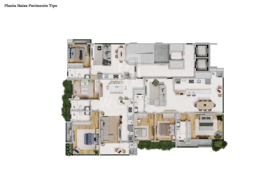 JD1429 - Apartamentos no Centro a 380 metros da praia
