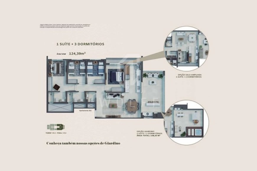 JD1431 - Pantai Home Club - Apartamento com Vista Mar 