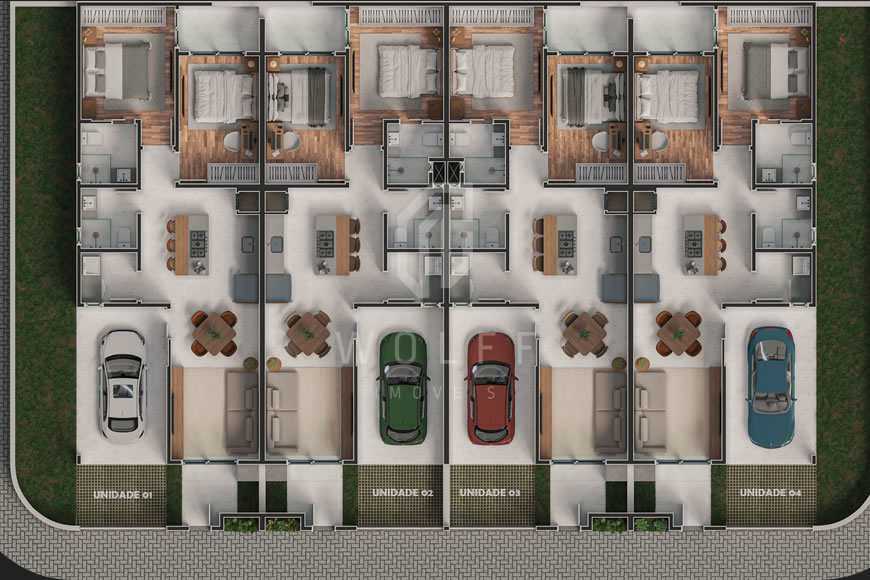 JD1432 - Casas Geminadas com 02 dormitórios