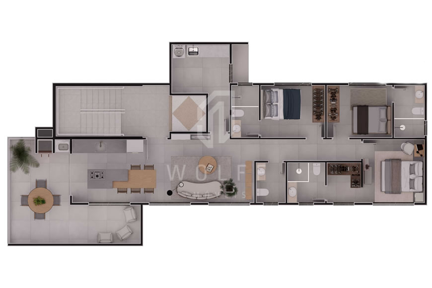 JD1433 - Apartamentos a 50m da Praia no Bairro Itacolomi