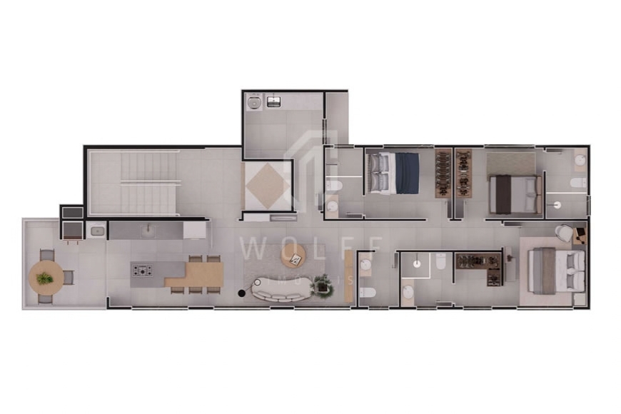 JD1433 - Apartamentos a 80m da Praia no Bairro Itacolomi