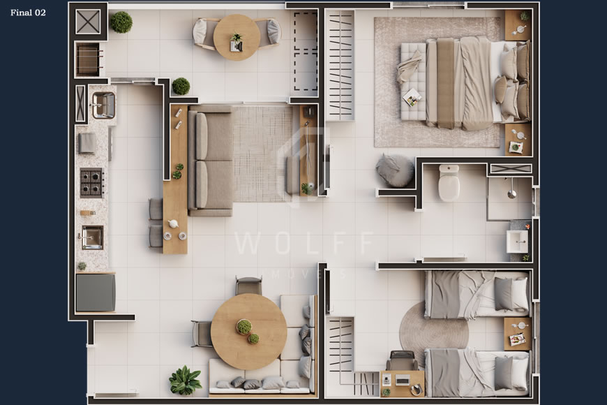 JD1454 - Ibiza Beach Club - Apartamentos em Ótima Localização