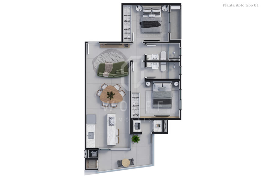 JD1462 - Flow 75 - Apartamentos com Projeto Diferenciado