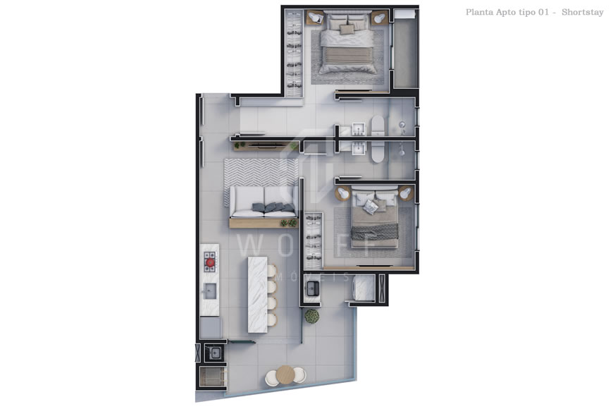 JD1462 - Flow 75 - Apartamentos com Projeto Diferenciado