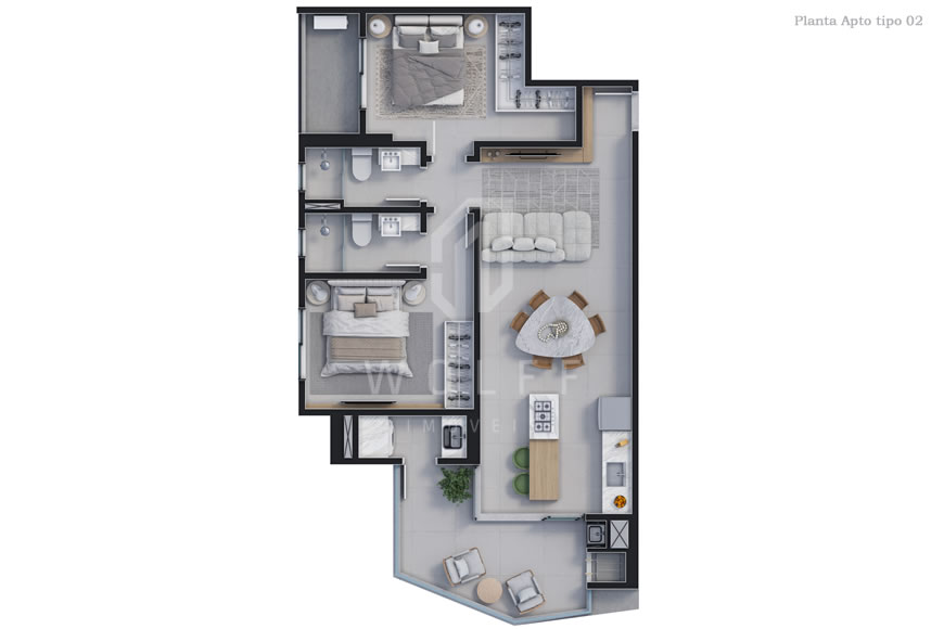 JD1462 - Flow 75 - Apartamentos com Projeto Diferenciado