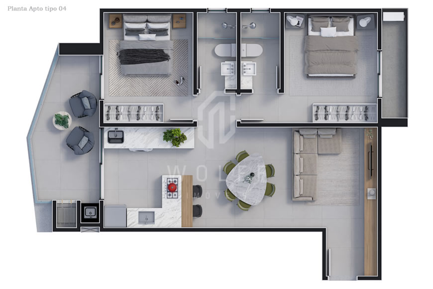 JD1462 - Flow 75 - Apartamentos com Projeto Diferenciado