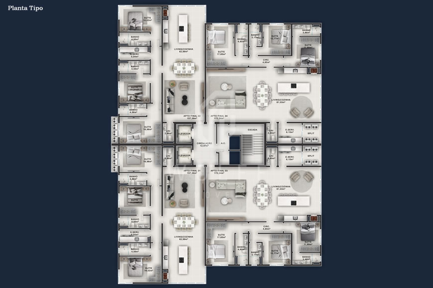 JD1470 - Pré-lançamento - Apartamentos a apenas 100m da Praia