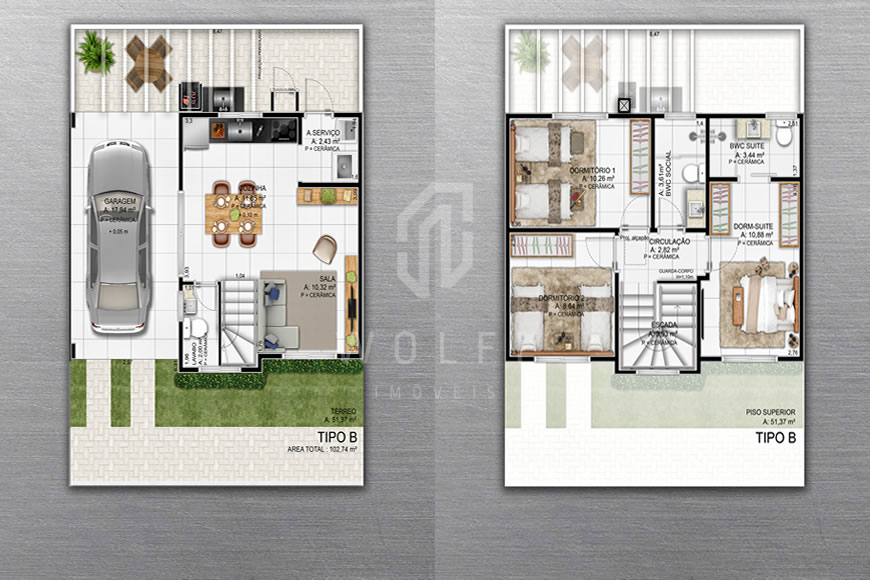 JD1487 - Condomínio Fechado de Casas no Centro