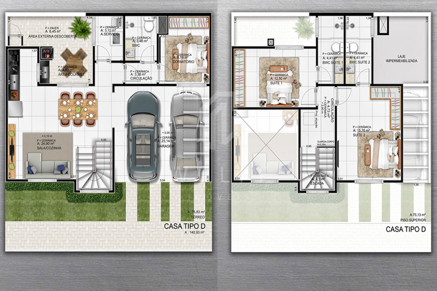 JD1487 - Condomínio Fechado de Casas no Centro