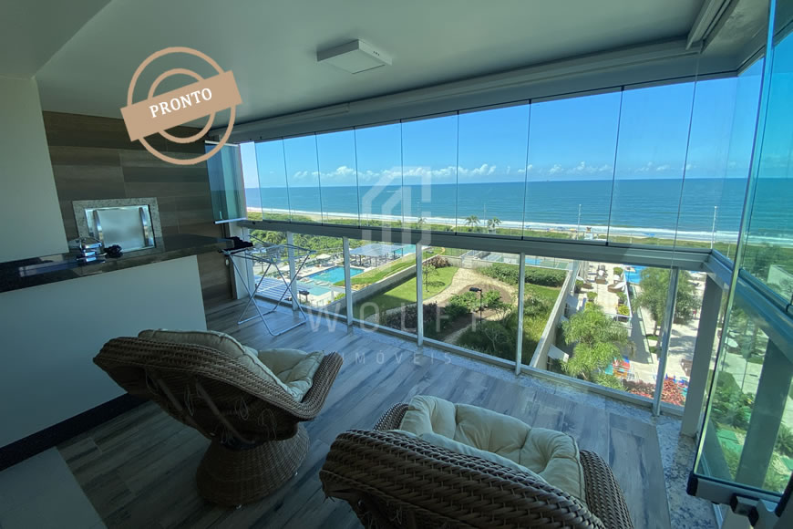 JD1514 - Bali Beach - Apartamento Mobiliado Frente Mar