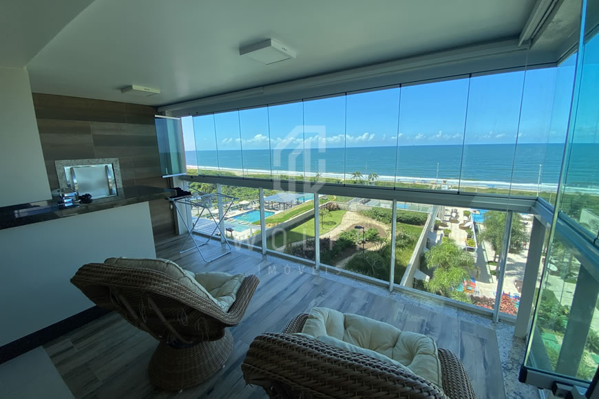 JD1514 - Bali Beach - Apartamento Mobiliado Frente Mar