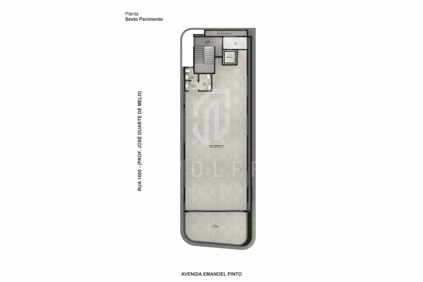 JD1523 - Grand Tower - Salas Comerciais com Fachada Moderna no Centro
