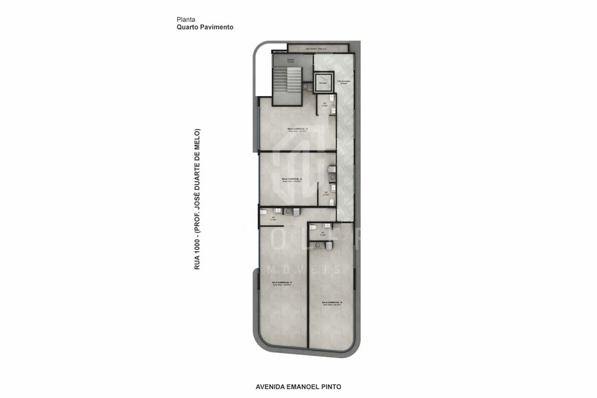 JD1523 - Grand Tower - Salas Comerciais com Fachada Moderna no Centro