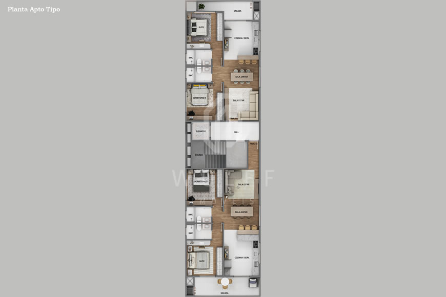 JD1529 - Apartamentos com Privacidade e Conforto
