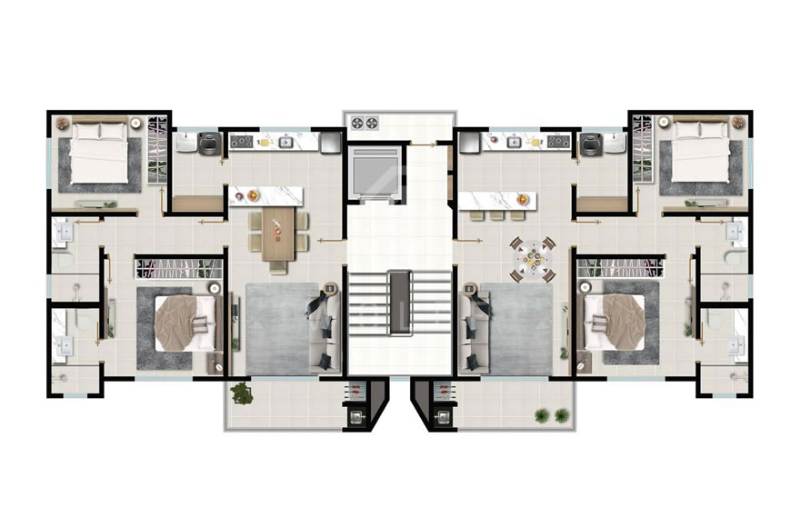 JD1532 - Park Residence - Apartamentos Diferenciados