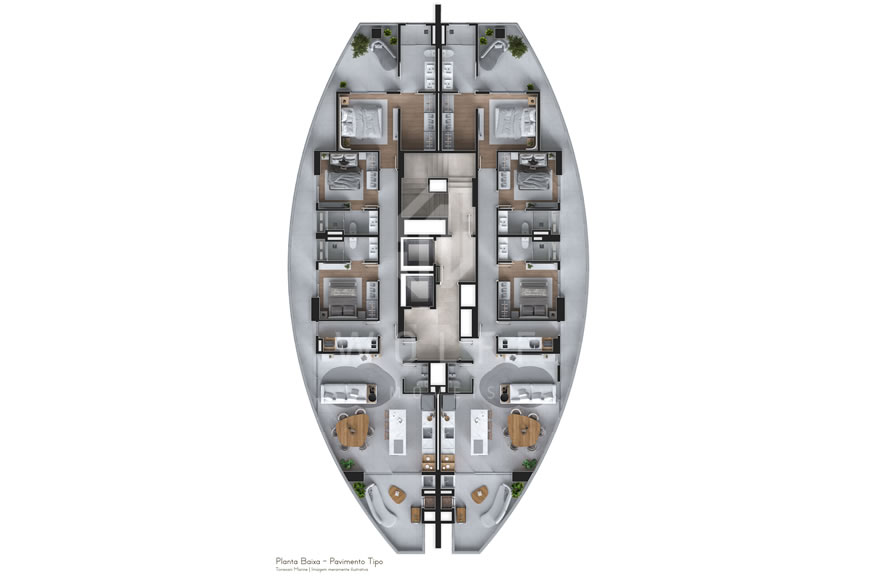 JD1536 - Apartamentos Pé na Areia no Tabuleiro