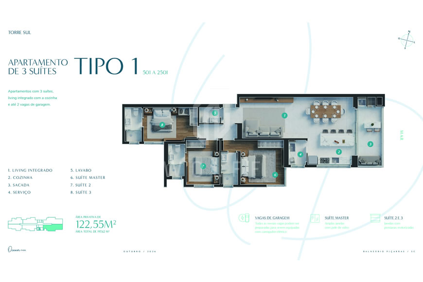 JD1555 - Ocean Park - Apartamento de Excelente Oportunidade 