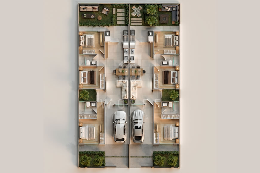 JD1558 - Casas Geminadas com Acabamento de Qualidade