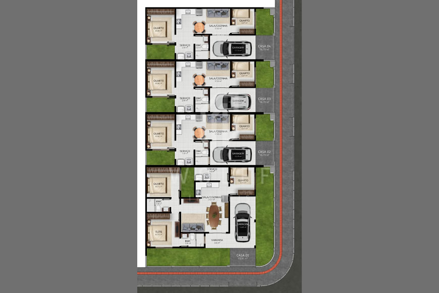 JD1565 - Casas Geminadas com Ótimo Padrão de Acabamento