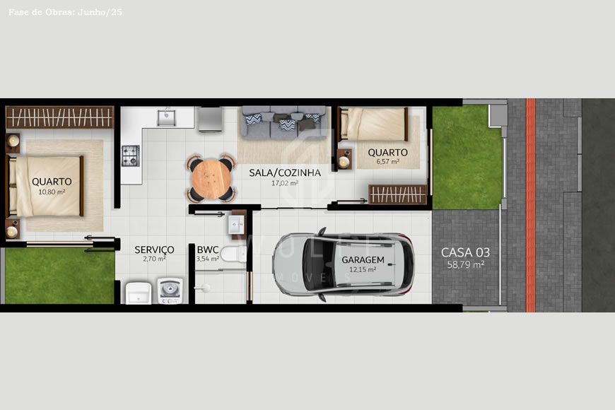 JD1565 - Casas Geminadas com Ótimo Padrão de Acabamento