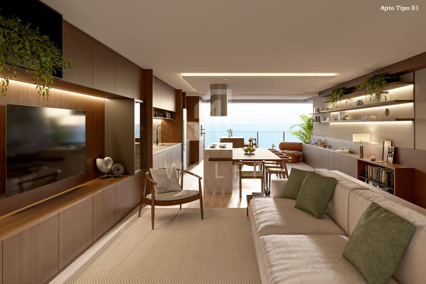 JD1570 - Apartamentos Frente Mar com Vista Definitiva