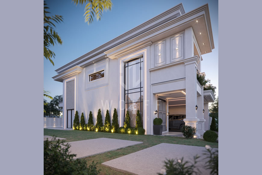 JD1597 - Sobrado Moderno Estilo Neoclássico