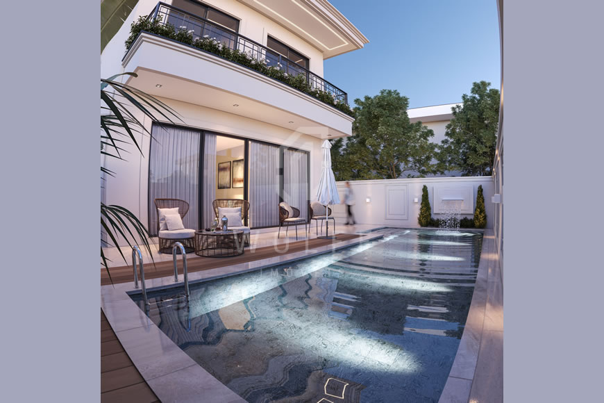 JD1597 - Sobrado Moderno Estilo Neoclássico