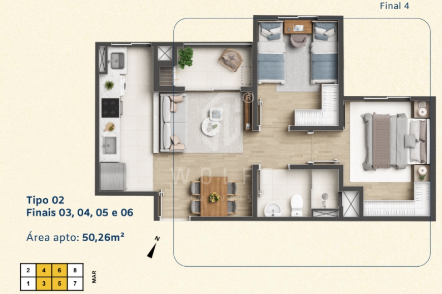 JD1598 - Apartamento para Moradia ou Investimento