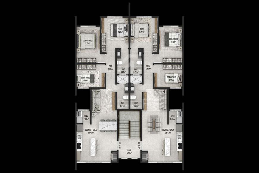 JD1602 - Apartamento com Ótimo Acabamento em Itajubá